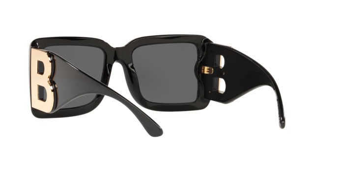 Sonnenbrillen Burberry Frith BE 4312 (390787) farbe black form quadratisch gläser grey