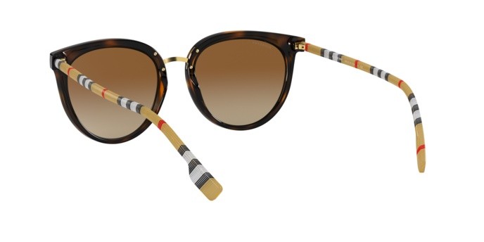 Occhiali da sole Burberry BE 4316 (3854T5) colore dark havana forma pantos lenti polar brown gradient