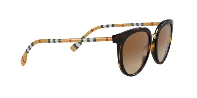Occhiali da sole Burberry BE 4316 (3854T5) colore dark havana forma pantos lenti polar brown gradient