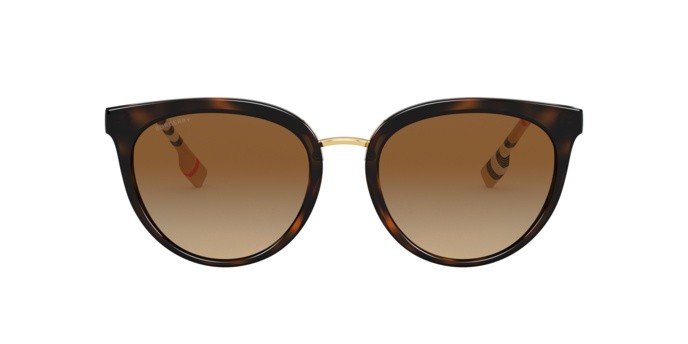 Occhiali da sole Burberry BE 4316 (3854T5) colore dark havana forma pantos lenti polar brown gradient
