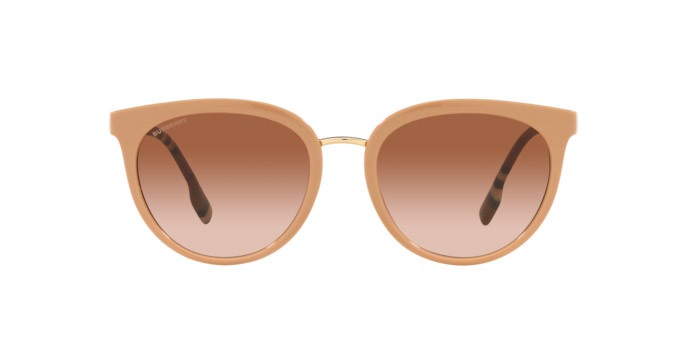 Sonnenbrillen Burberry Willow BE 4316 (400813) farbe beige form pantos gläser gradient brown