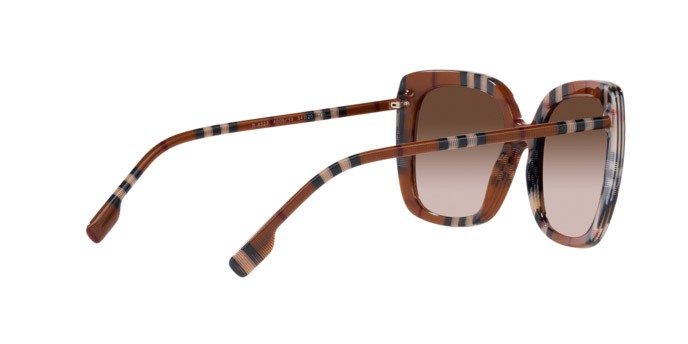 Occhiali da sole Burberry Caroll BE 4323 (400513) colore check brown forma quadrato lenti gradient brown