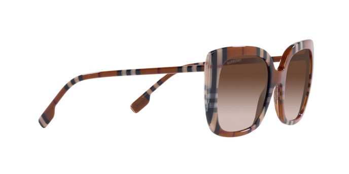 Occhiali da sole Burberry Caroll BE 4323 (400513) colore check brown forma quadrato lenti gradient brown