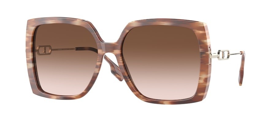 Sunglasses Burberry Luna BE 4332 (391513) color brown shape square lenses brown gradient