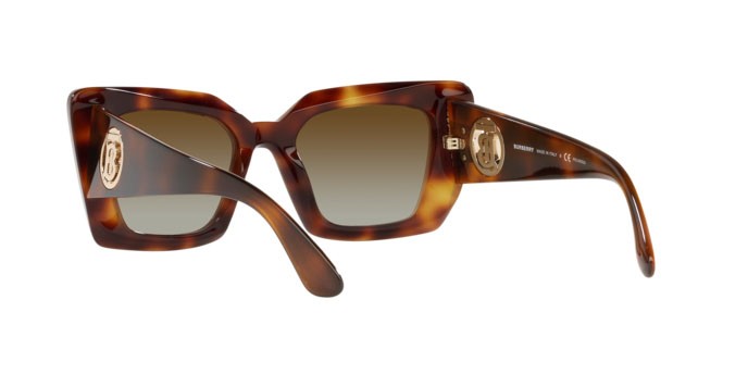 Occhiali da sole Burberry Daisy BE 4344 (3316T5) colore light havana forma quadrato lenti polar brown gradient