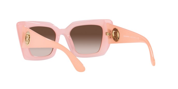 Sunglasses Burberry Daisy BE 4344 (387413) color rosa shape square lenses marrone sfumato