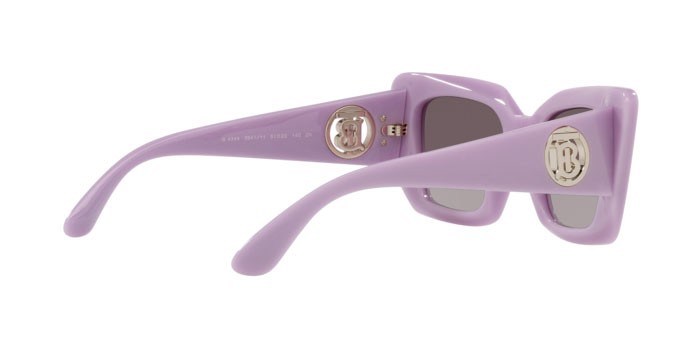 Sonnenbrillen Burberry Daisy BE 4344 (394111) farbe lilac form quadratisch gläser gradient grey