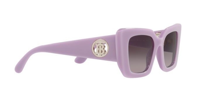 Sonnenbrillen Burberry Daisy BE 4344 (394111) farbe lilac form quadratisch gläser gradient grey