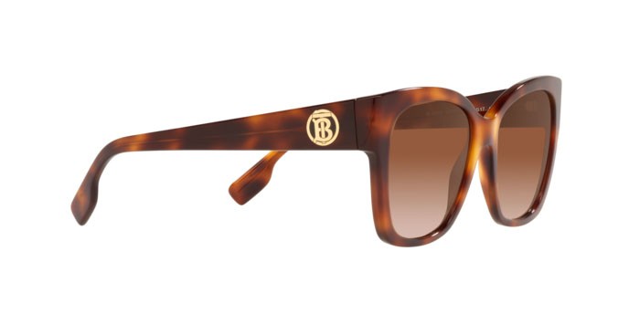 Sonnenbrillen Burberry Ruth BE 4345 (331613) farbe light havana form quadratisch gläser brown gradient