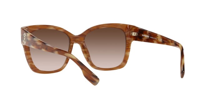Sonnenbrillen Burberry Ruth BE 4345 (391513) farbe brown form quadratisch gläser brown gradient