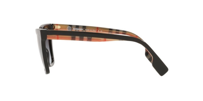 Sonnenbrillen Burberry Elsa BE 4346 (39428G) farbe black form unregelmäßig gläser light grey gradient dark blue