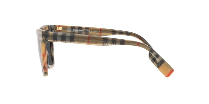 Sunglasses Burberry Elsa BE 4346 (394487) color vintage check shape irregular lenses dark grey