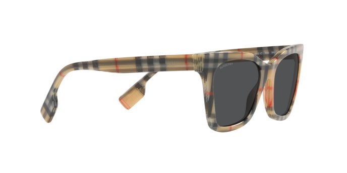 Sunglasses Burberry Elsa BE 4346 (394487) color vintage check shape irregular lenses dark grey