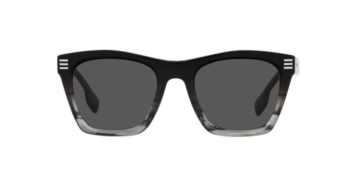 Sonnenbrillen Burberry Cooper BE 4348 (394987) farbe black form quadratisch gläser dark grey