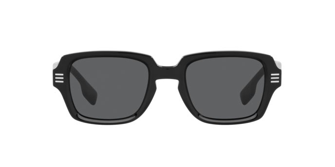 Occhiali da sole Burberry Eldon BE 4349 (300187) colore black forma rettangolare lenti dark grey
