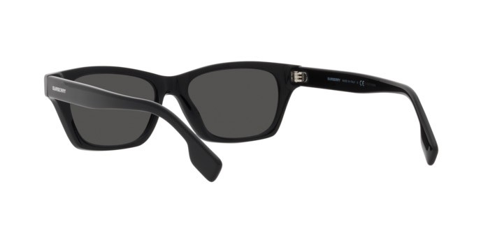 Sonnenbrillen Burberry Kennedy BE 4357 (300187) farbe black form rechteckig gläser dark grey