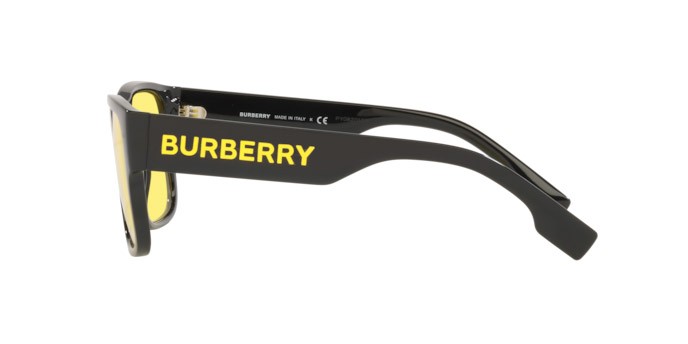 Occhiali da sole Burberry Knight BE 4358 (300185) colore black forma quadrato lenti yellow