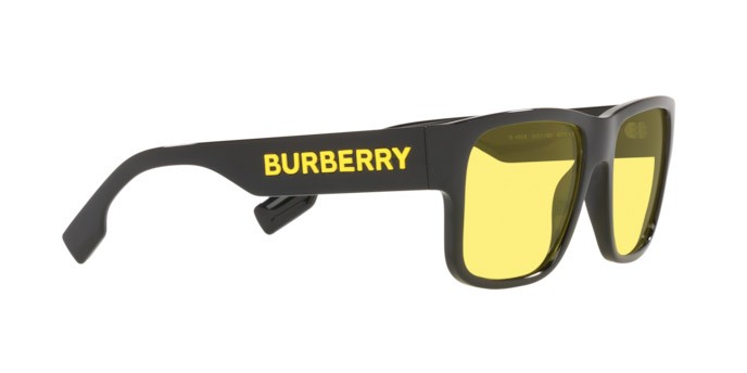 Occhiali da sole Burberry Knight BE 4358 (300185) colore black forma quadrato lenti yellow
