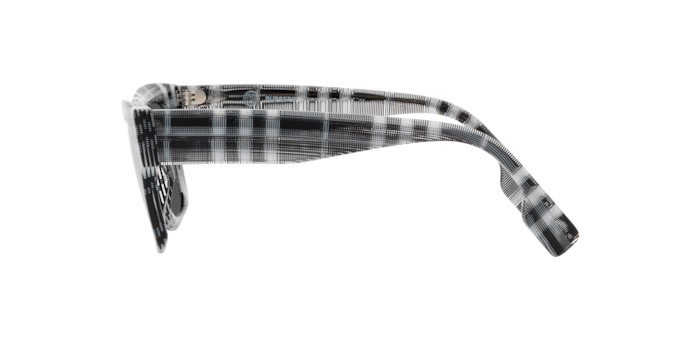 Sonnenbrillen Burberry Ernest BE 4360 (399487) farbe check white/black form quadratisch gläser dark grey