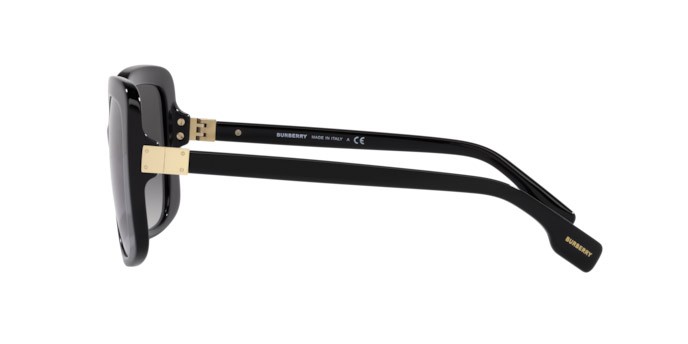 Sonnenbrillen Burberry Penelope BE 4363 (30018G) farbe black form quadratisch gläser grey gradient