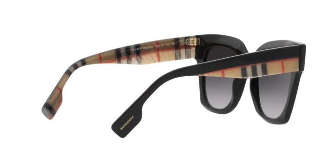 Sunglasses Burberry Kitty BE 4364 (39428G) color black shape square lenses grey gradient