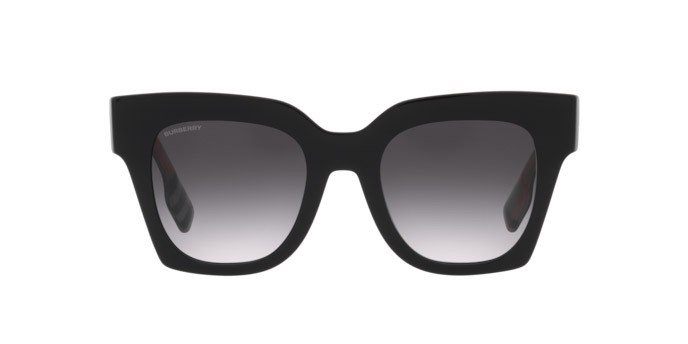 Sunglasses Burberry Kitty BE 4364 (39428G) color black shape square lenses grey gradient