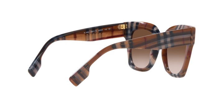 Occhiali da sole Burberry Kitty BE 4364 (396713) colore check brown forma quadrato lenti brown gradient
