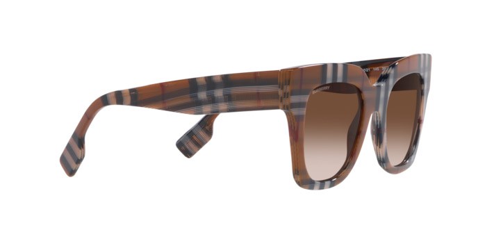 Occhiali da sole Burberry Kitty BE 4364 (396713) colore check brown forma quadrato lenti brown gradient