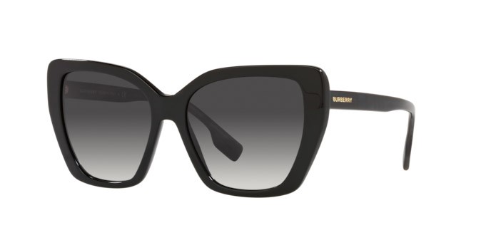 Sonnenbrillen Burberry Tamsin BE 4366 (39808G) farbe black form cat-eye gläser grey gradient