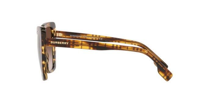 Sonnenbrillen Burberry Tamsin BE 4366 (398113) farbe top check/striped brown form cat-eye gläser brown gradient