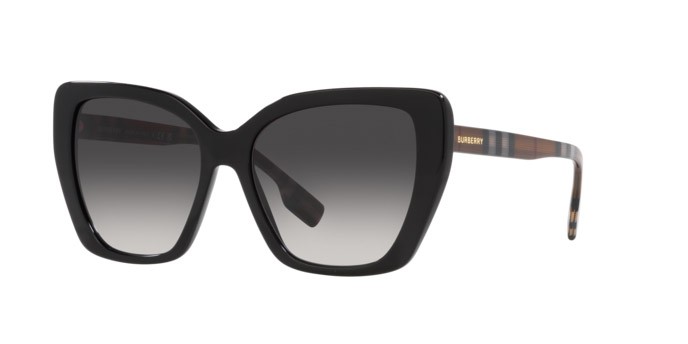 Sonnenbrillen Burberry Tamsin BE 4366 (40418G) farbe nero form cat-eye gläser grigio sfumato