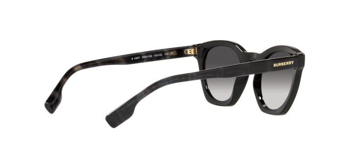 Sonnenbrillen Burberry Yvette BE 4367 (39808G) farbe black form unregelmäßig gläser grey gradient