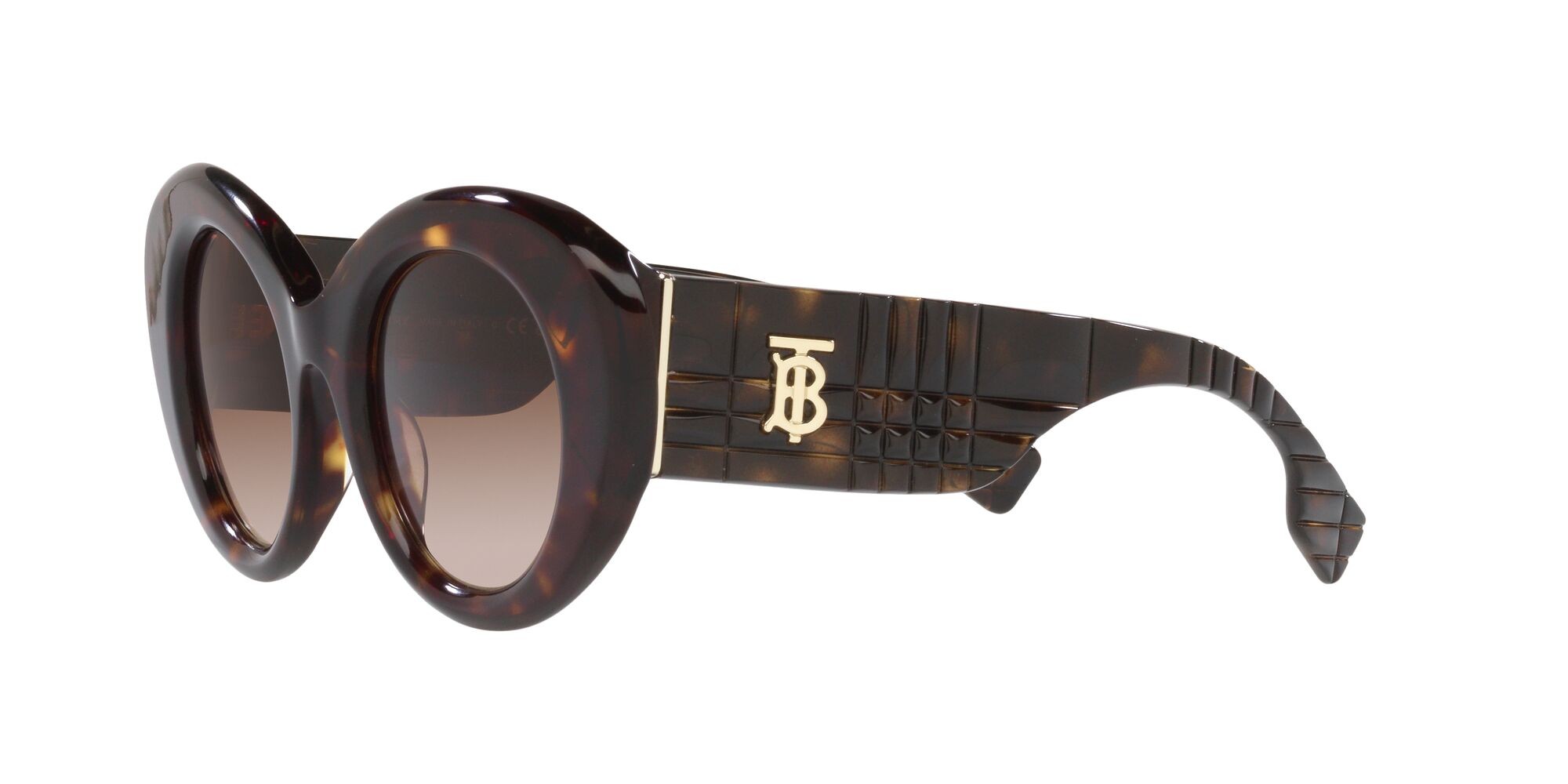 Sonnenbrillen Burberry Margot BE 4370U (300213) farbe havana scuro form rund gläser marrone sfumato