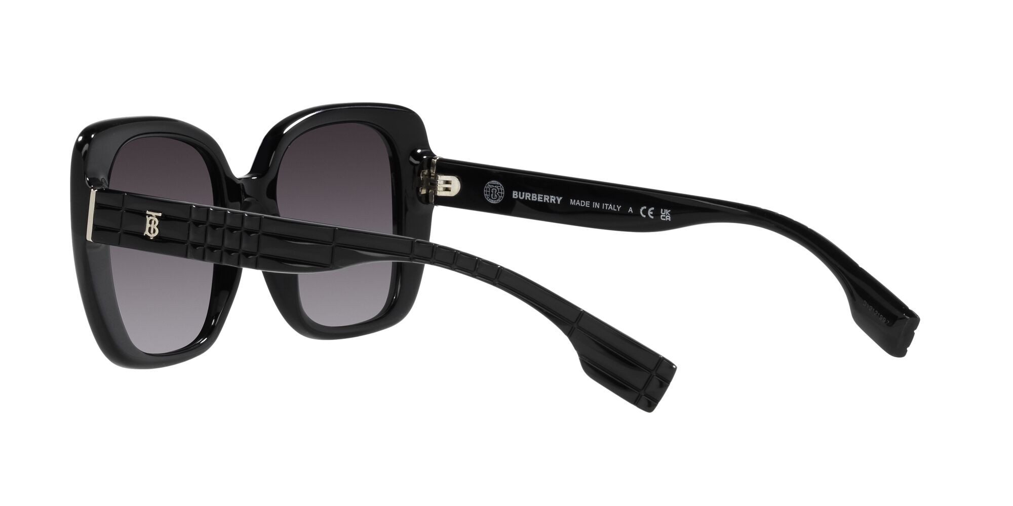 Occhiali da sole Burberry Helena BE 4371 (30018G) colore nero forma quadrato lenti sfumato grigio