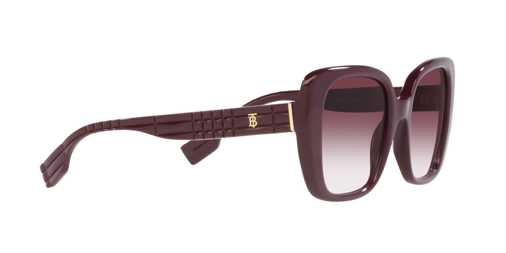 Sonnenbrillen Burberry Helena BE 4371 (39798H) farbe bordeaux form quadratisch gläser sfumato viola