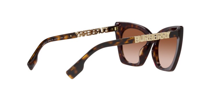 Sunglasses Burberry Marianne BE 4372U (300213) color havana scuro shape cat eye lenses marrone sfumato
