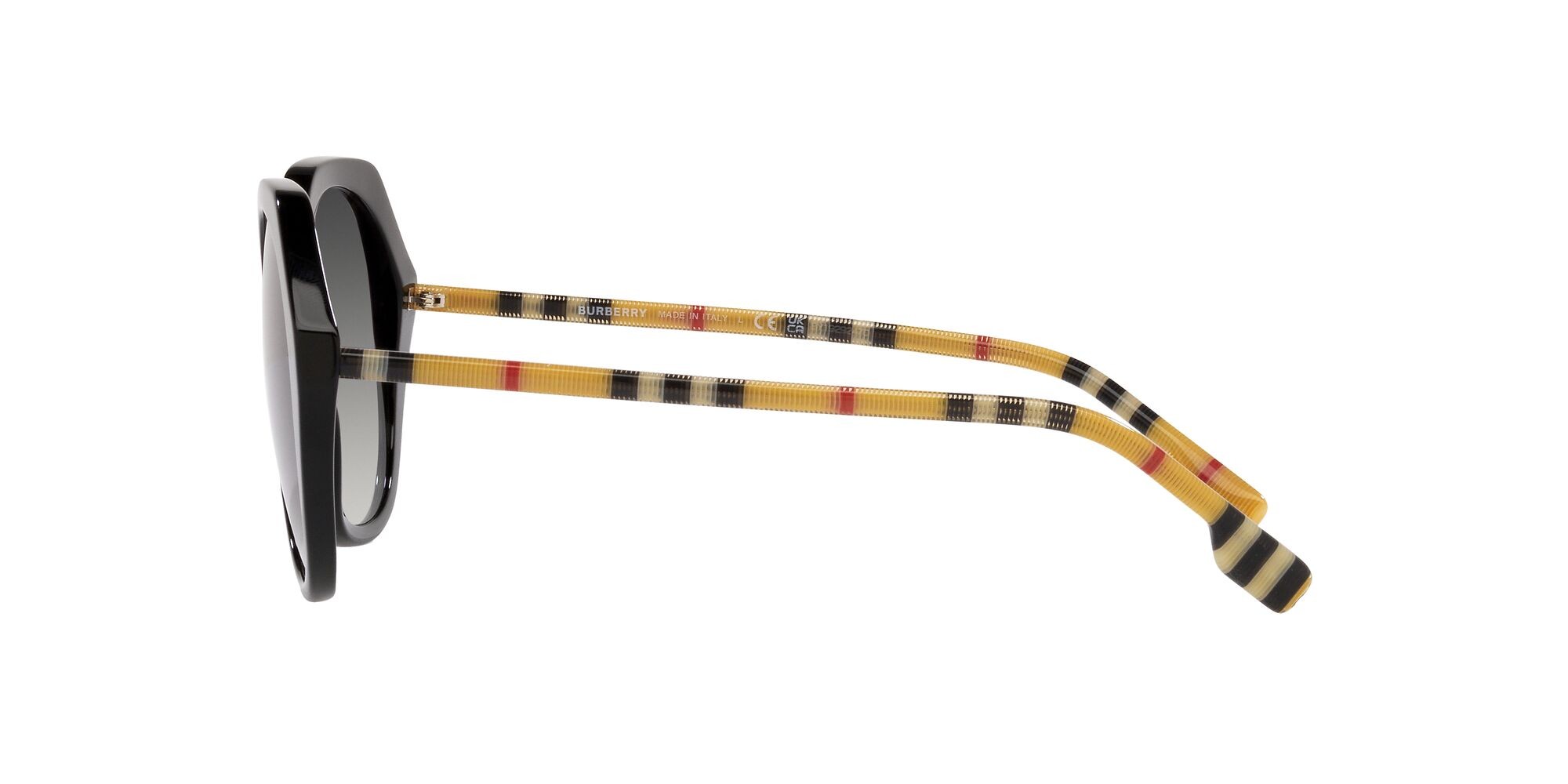 Sunglasses Burberry Vanessa BE 4375 (38538G) color nero shape irregular lenses sfumato grigio