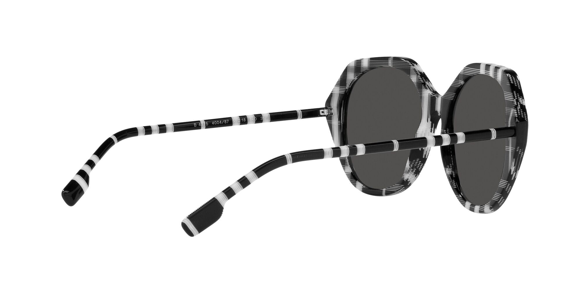 Sonnenbrillen Burberry Vanessa BE 4375 (400487) farbe motivo a quadri bianco e nero form unregelmäßig gläser grigio scuro