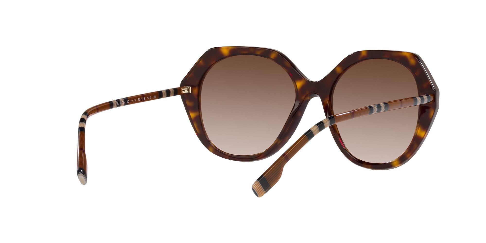 Sonnenbrillen Burberry Vanessa BE 4375 (401713) farbe havana scuro form unregelmäßig gläser marrone sfumato