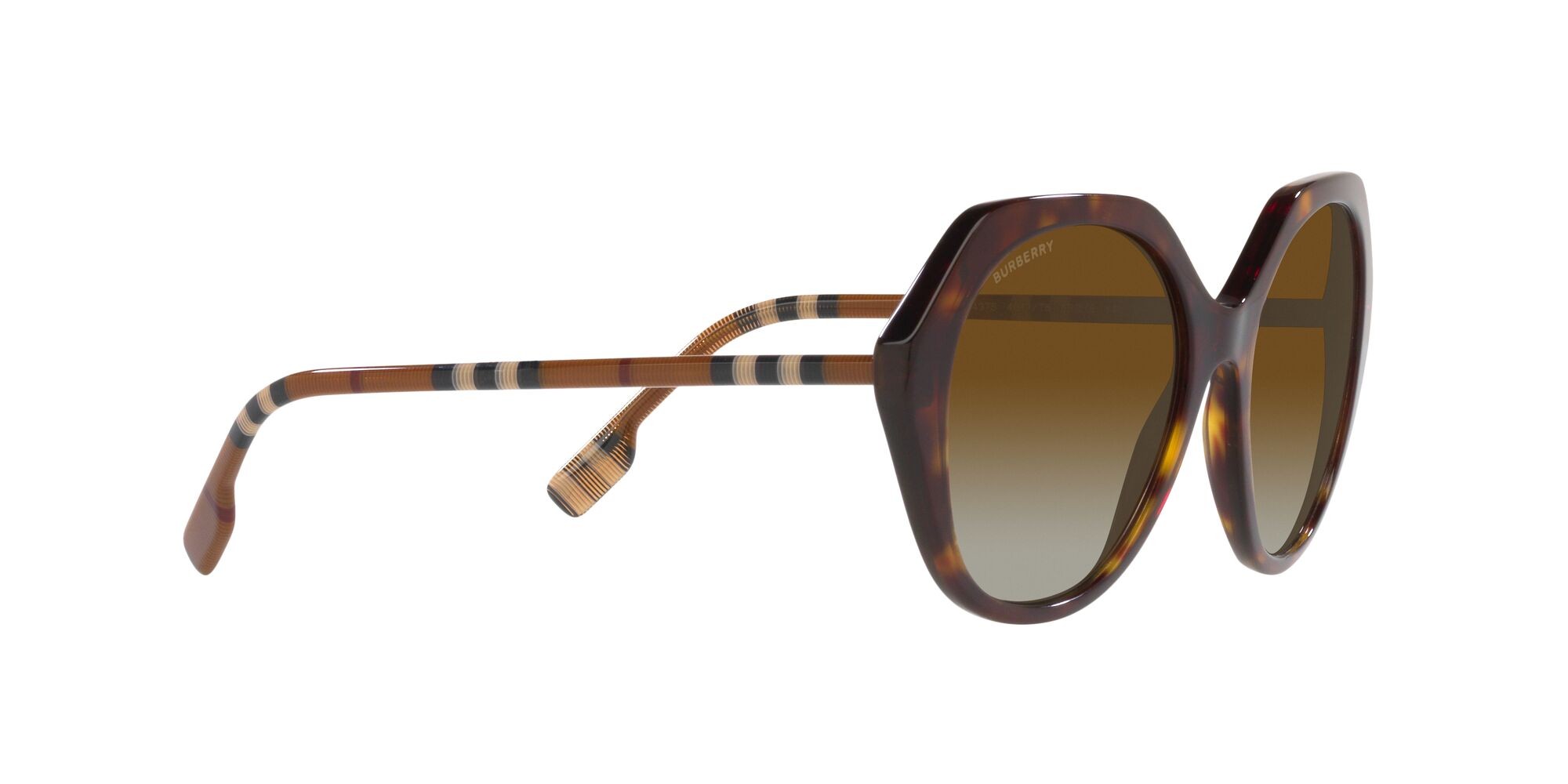 Occhiali da sole Burberry Vanessa BE 4375 (4017T5) colore havana scuro forma irregolare lenti polarizzata marrone