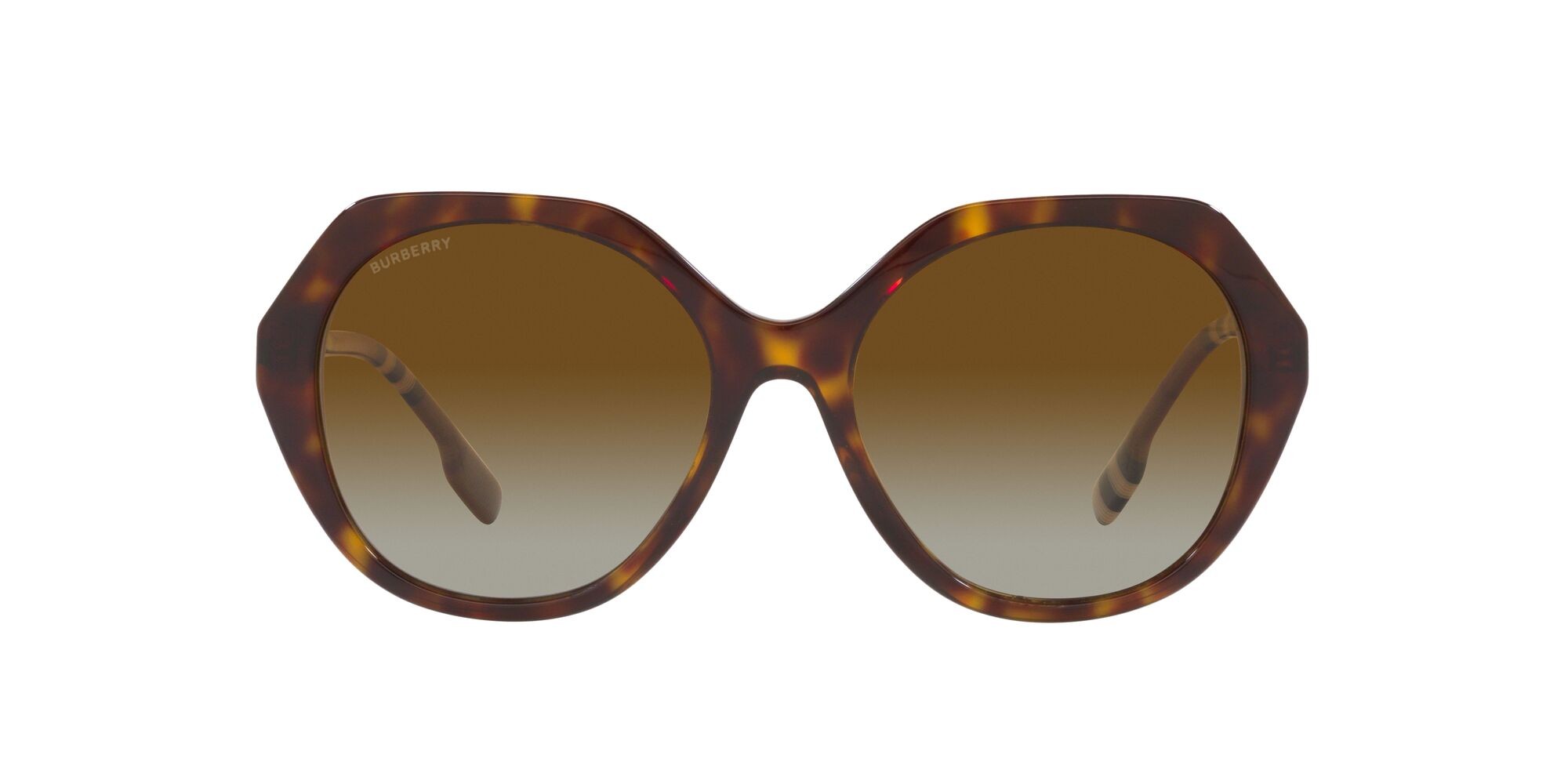 Occhiali da sole Burberry Vanessa BE 4375 (4017T5) colore havana scuro forma irregolare lenti polarizzata marrone