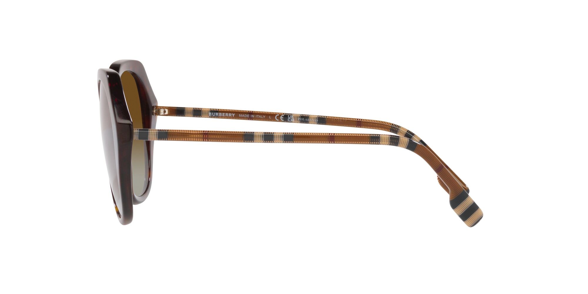 Occhiali da sole Burberry Vanessa BE 4375 (4017T5) colore havana scuro forma irregolare lenti polarizzata marrone