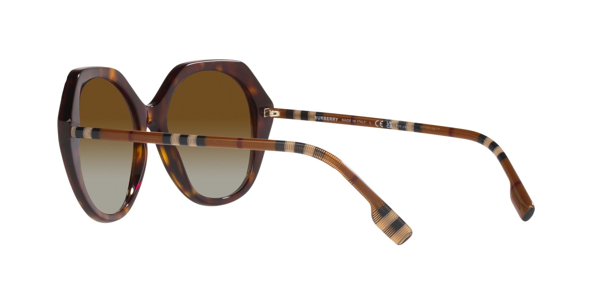 Occhiali da sole Burberry Vanessa BE 4375 (4017T5) colore havana scuro forma irregolare lenti polarizzata marrone
