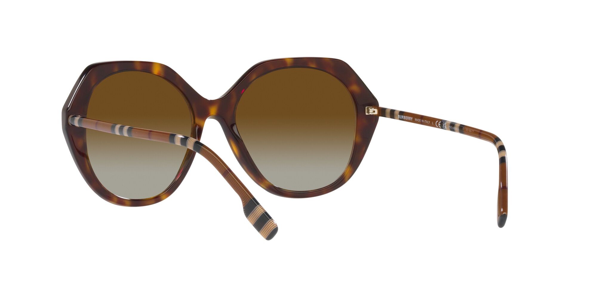 Occhiali da sole Burberry Vanessa BE 4375 (4017T5) colore havana scuro forma irregolare lenti polarizzata marrone
