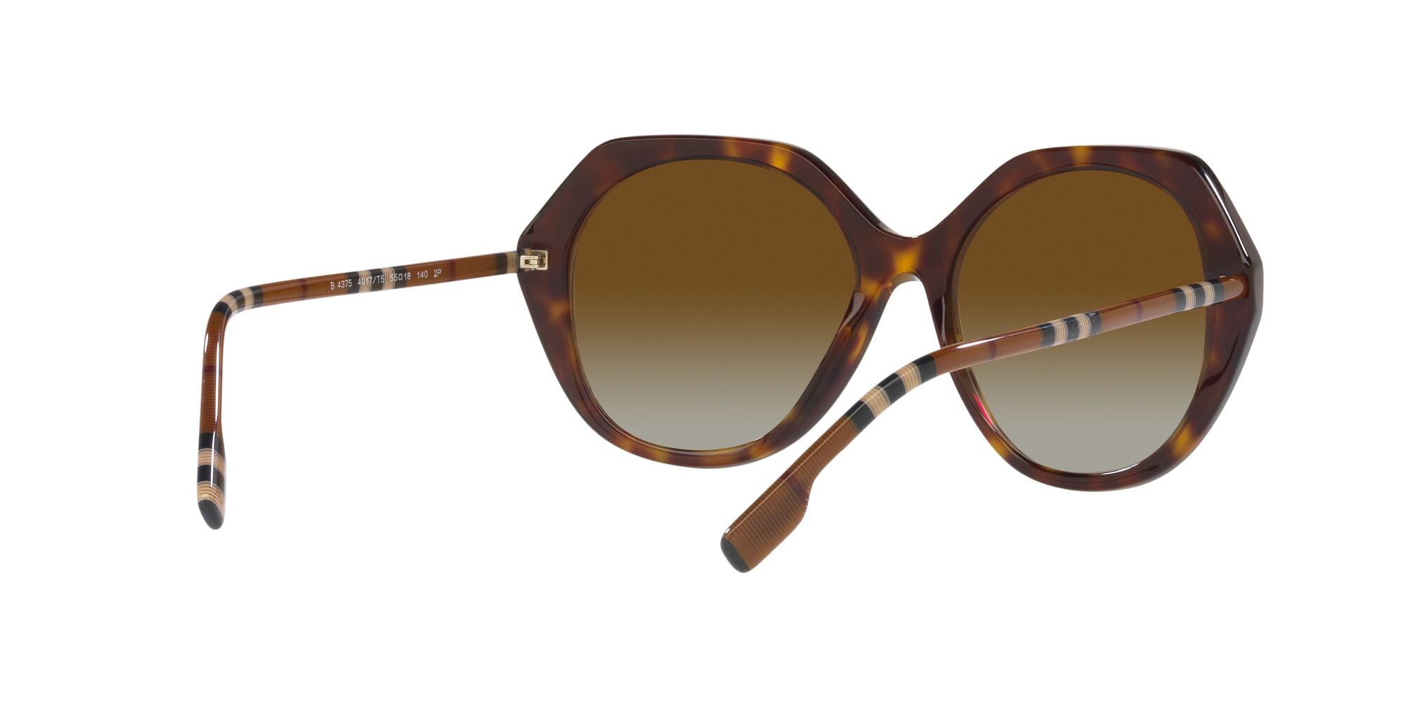 Occhiali da sole Burberry Vanessa BE 4375 (4017T5) colore havana scuro forma irregolare lenti polarizzata marrone