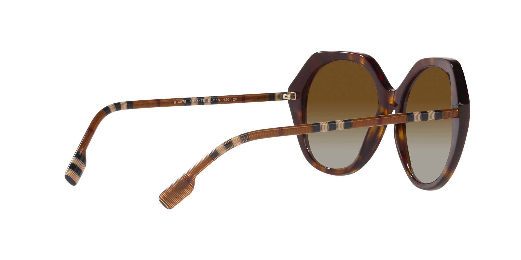 Occhiali da sole Burberry Vanessa BE 4375 (4017T5) colore havana scuro forma irregolare lenti polarizzata marrone