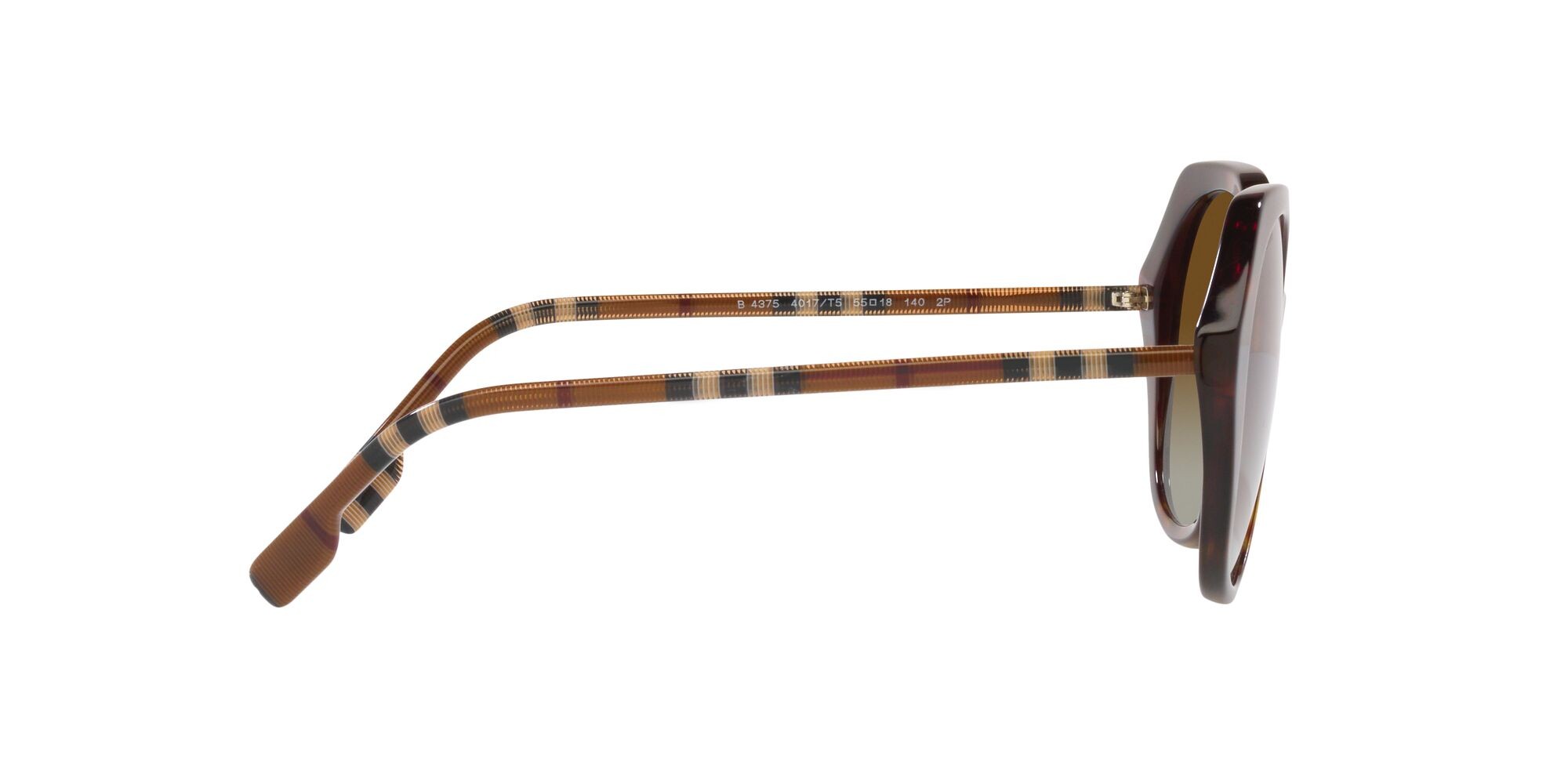 Occhiali da sole Burberry Vanessa BE 4375 (4017T5) colore havana scuro forma irregolare lenti polarizzata marrone
