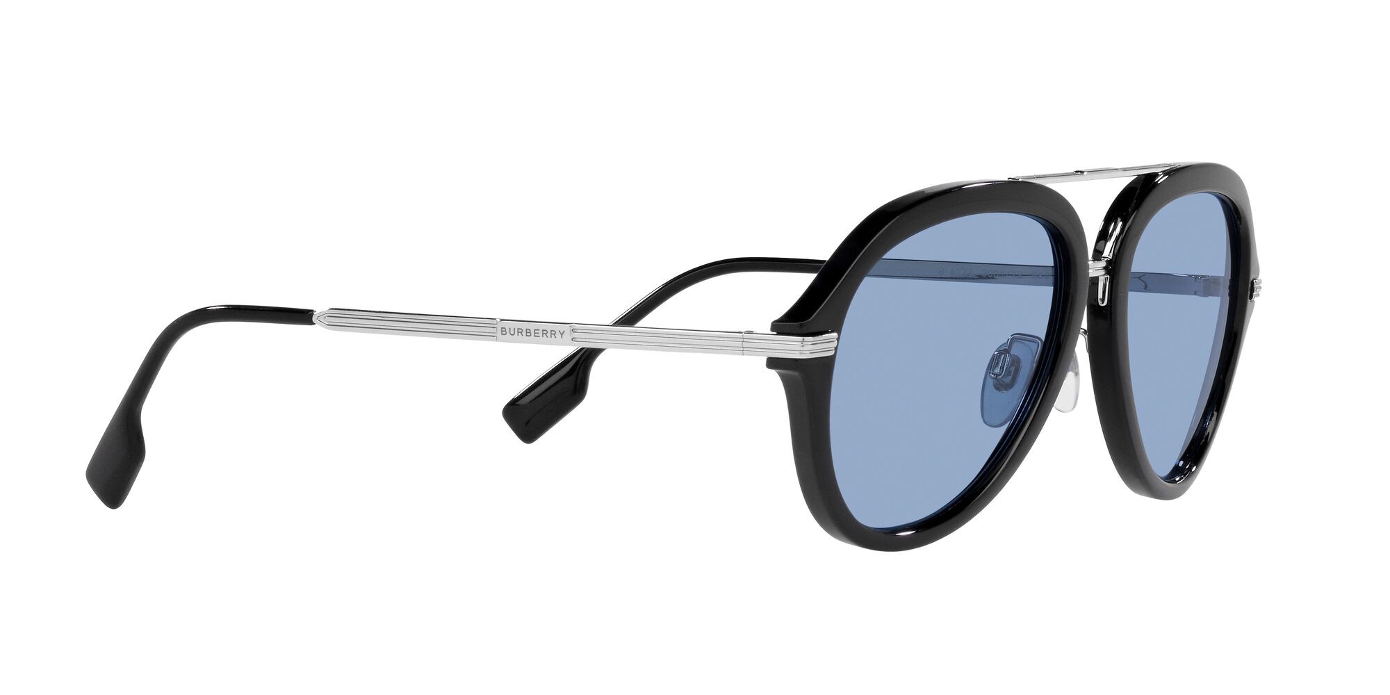 Sonnenbrillen Burberry Jude BE 4377 (300172) farbe nero form aviator gläser azzurro