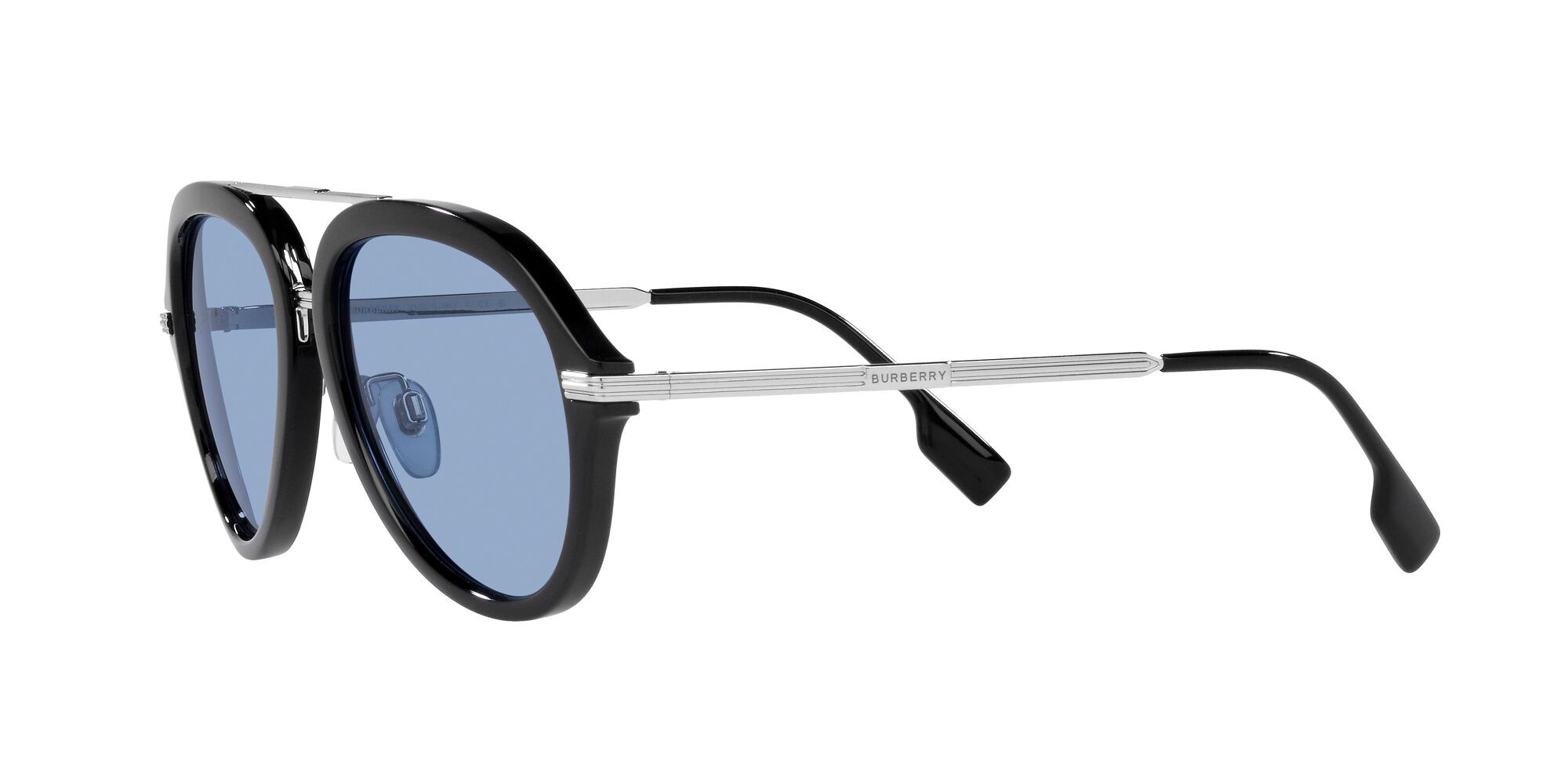 Sonnenbrillen Burberry Jude BE 4377 (300172) farbe nero form aviator gläser azzurro