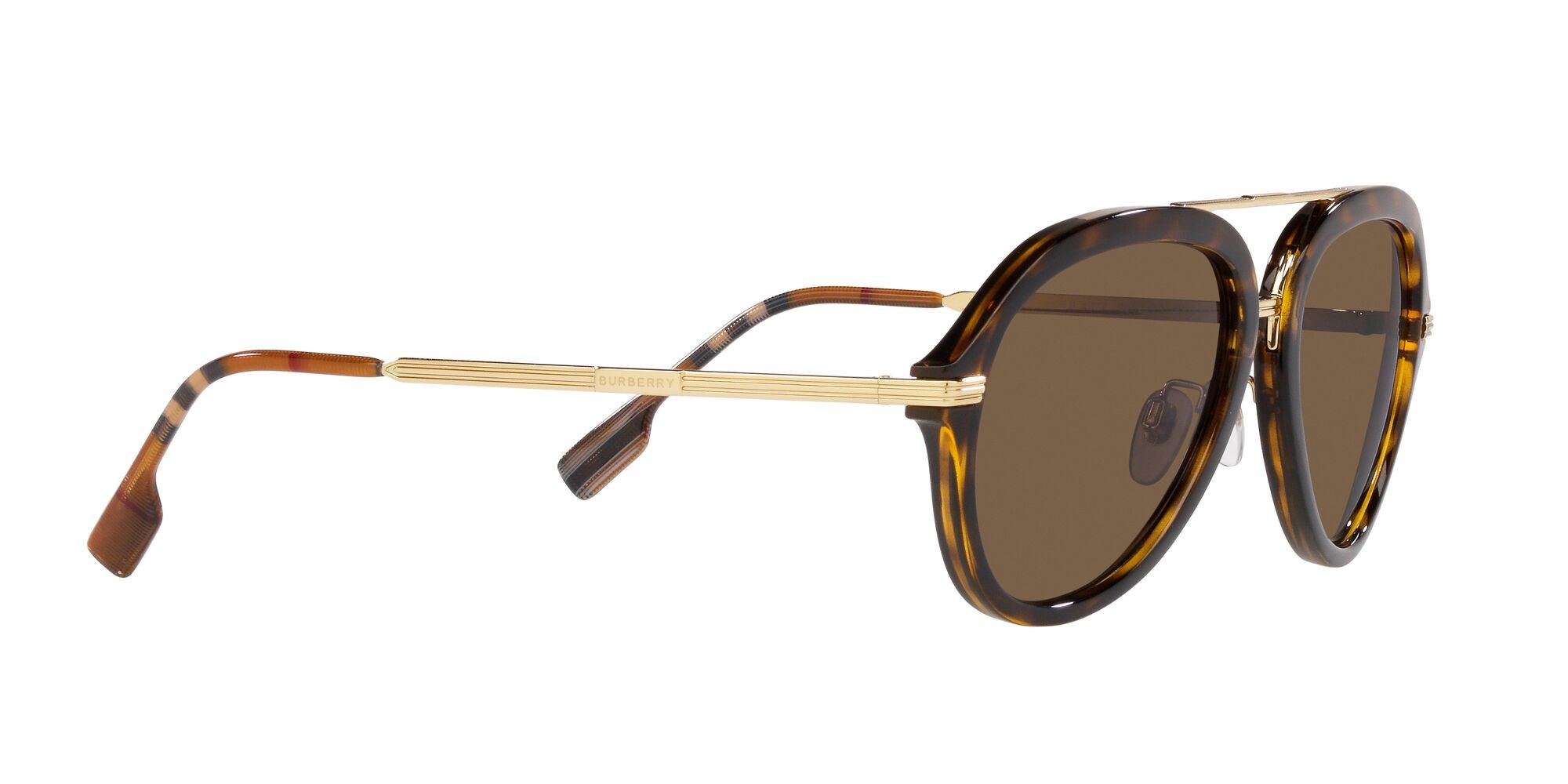 Occhiali da sole Burberry Jude BE 4377 (300273) colore havana scuro forma aviator lenti marrone scuro
